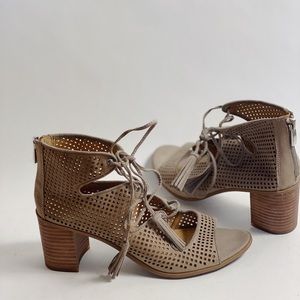 FRANCO SARTO Honolulu Cage Lace Up Heeled Sandal